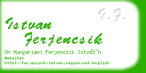 istvan ferjencsik business card